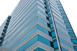 A Highrise Office Building made of Concrete and Glass