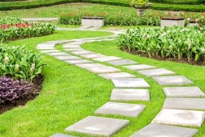 Landscaping in the garden